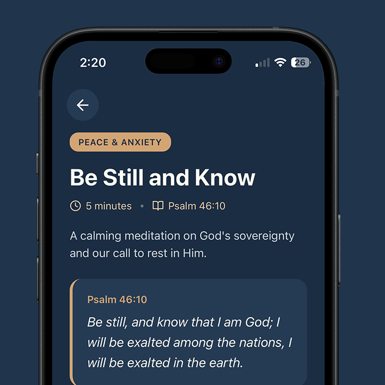 Scripture-based meditation session